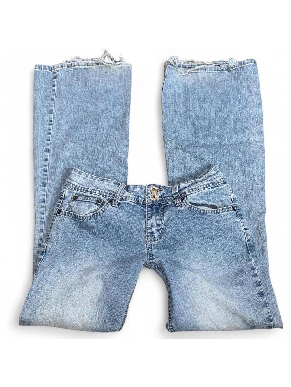 Vintage Angels Low Rise Light Wash Flare Jeans Size 7 Y2K